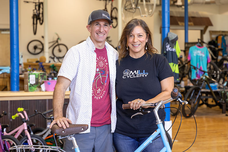 The owners of The Mill Cyclery in Mooresville