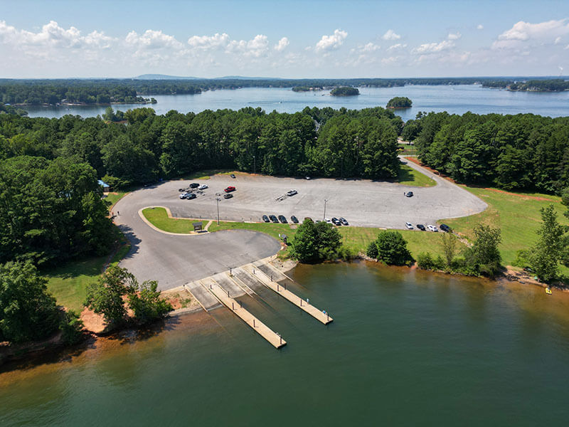 Lake Norman boat ramps Beatty's Ford Park drone photo