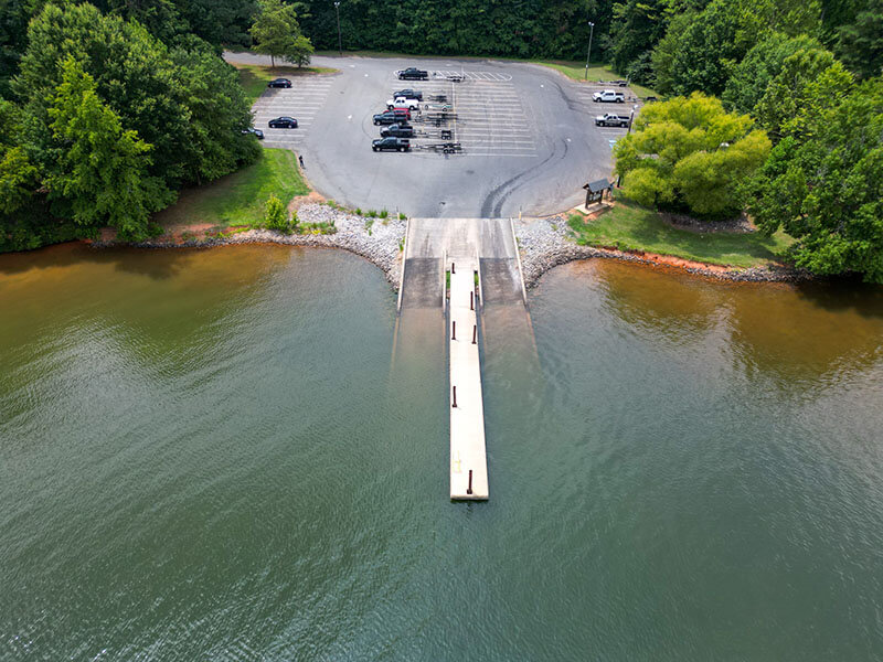 Lake Norman boat ramps Little Creek Access Area drone