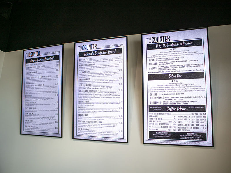 The Counter Deli Mooresville menus