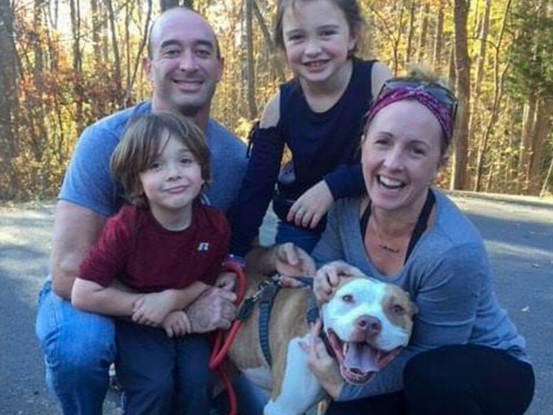 Family adopting a dog at the Cornelius Animal Shelter