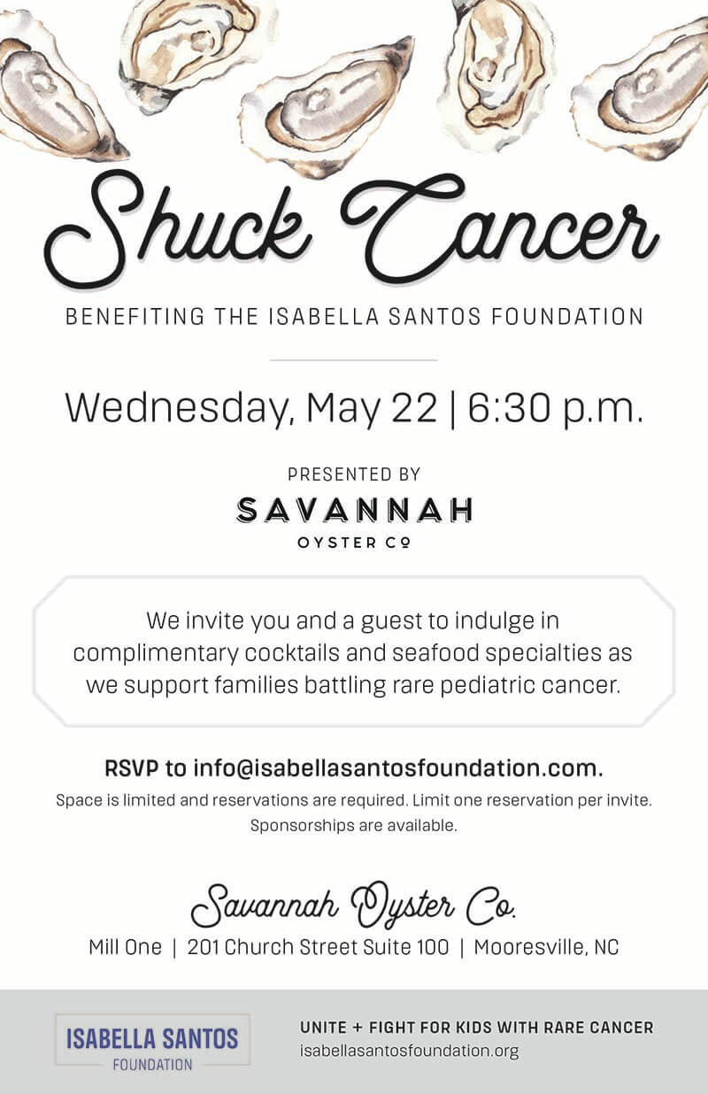 Shuck Cancer with Isabella Santos Foundation
