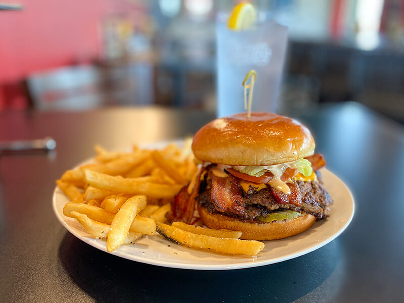 Bacon Burger at GOAT Pizza