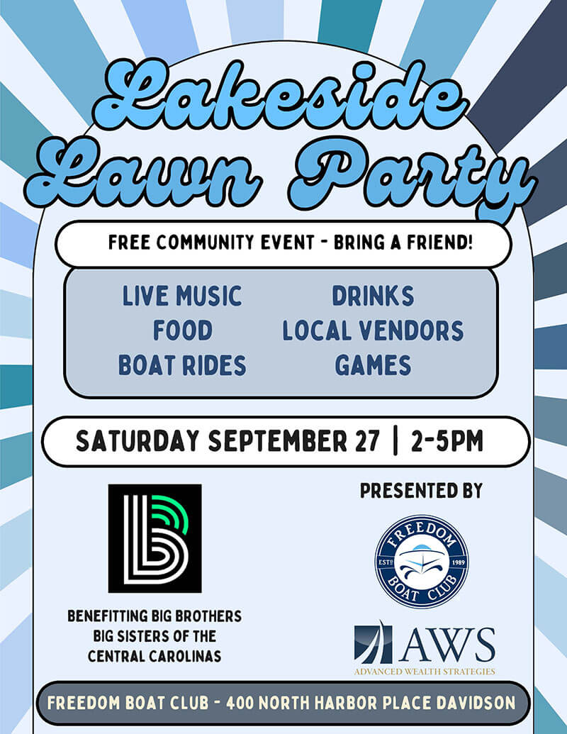 Lakeside Lawn party flyer
